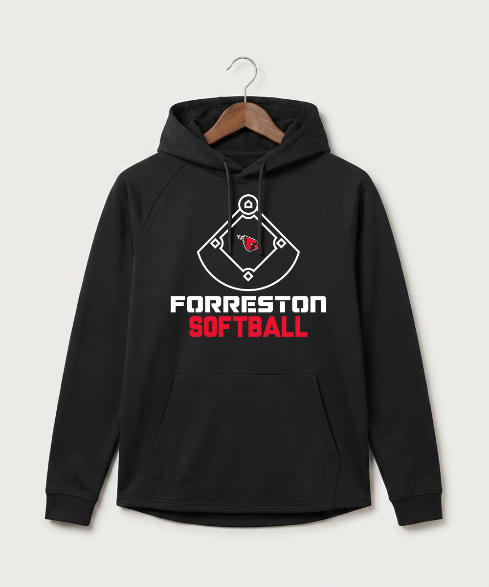 Forreston Softball - Black Hoodie - Full Front
