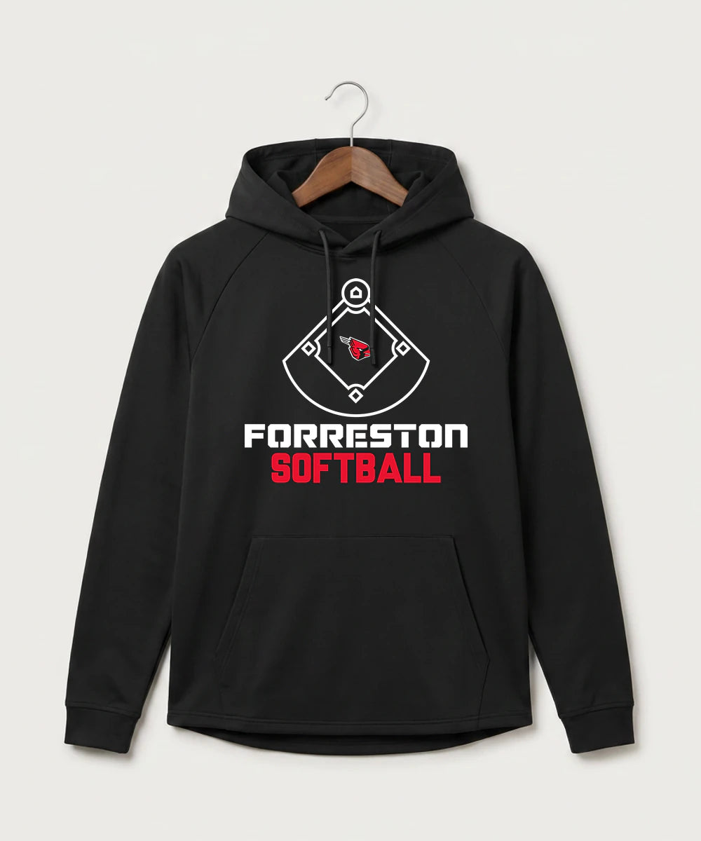 Forreston Softball - Black Hoodie - Full Front