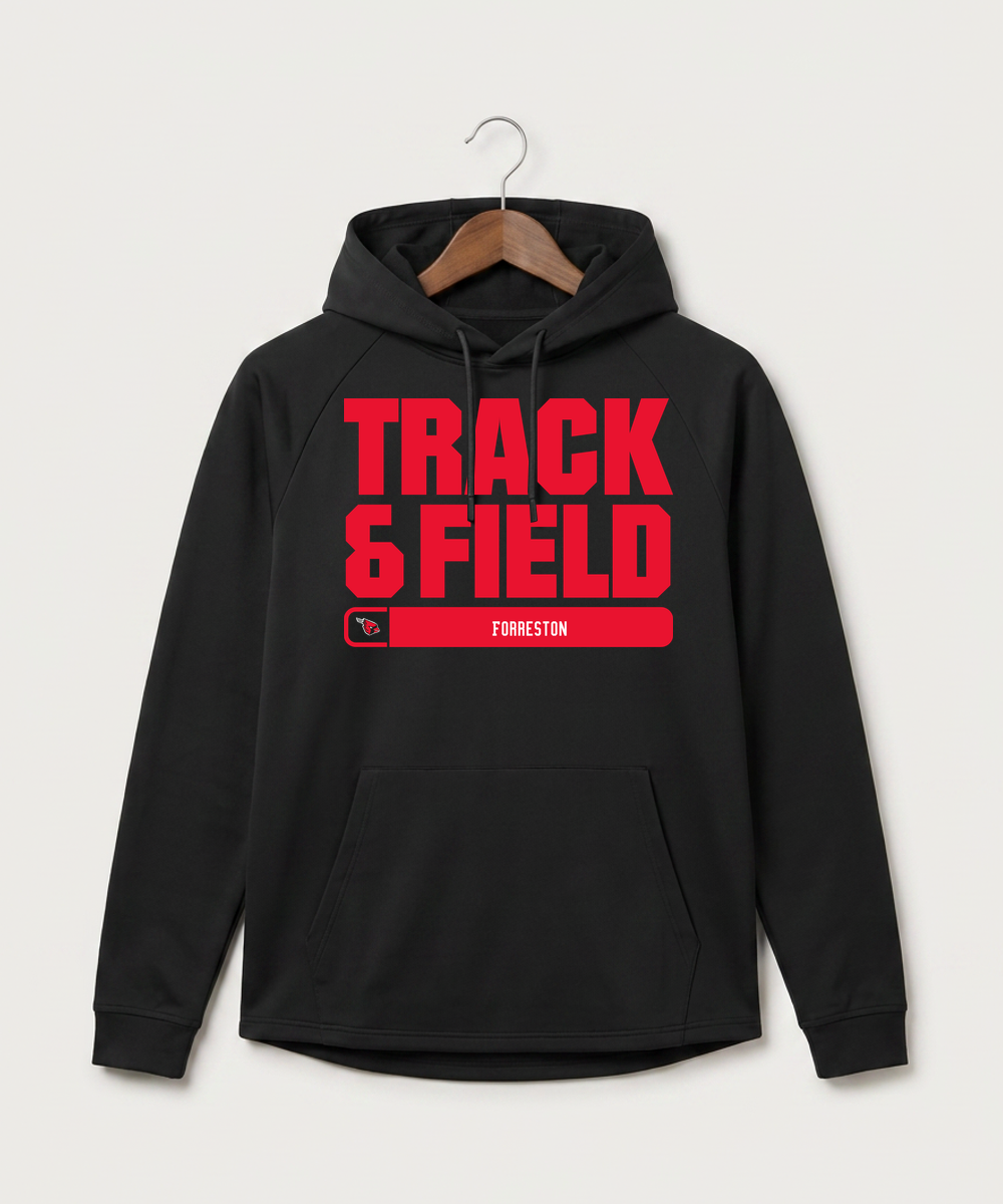 Forreston Track and Field - Black Hoodie - Full Front