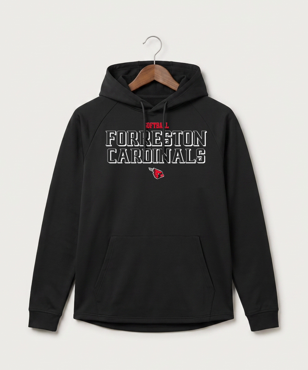 Forreston Softball - Black Hoodie - Full Front