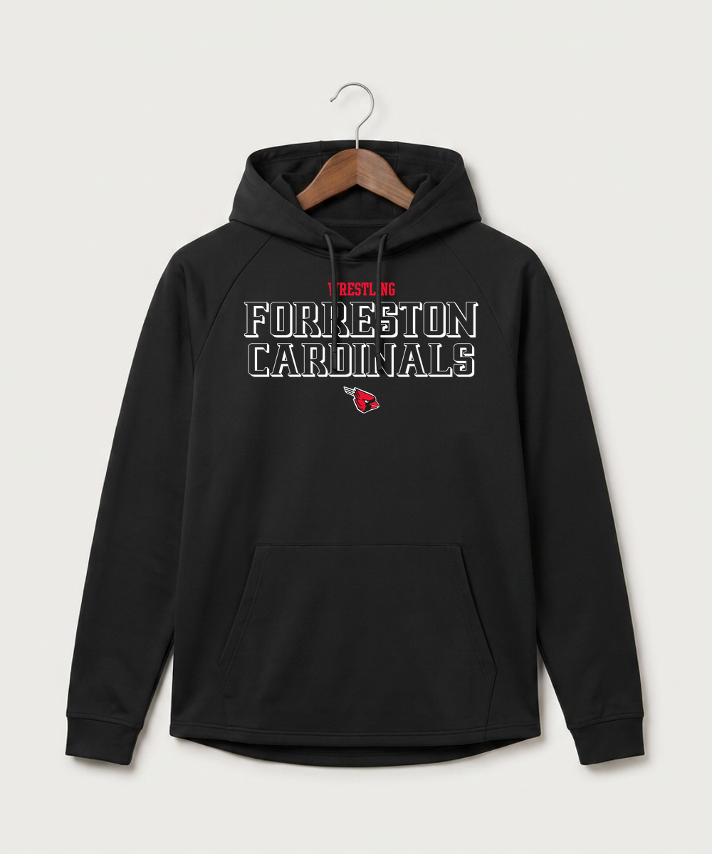 Forreston Wrestling - Black Hoodie - Full Front