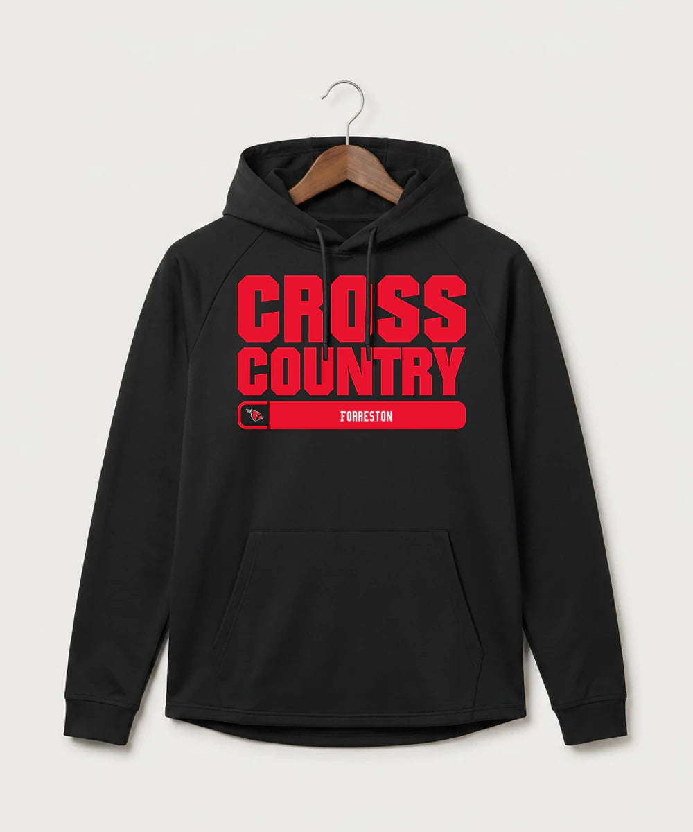 Forreston Cross Country - Black Hoodie - Full Front