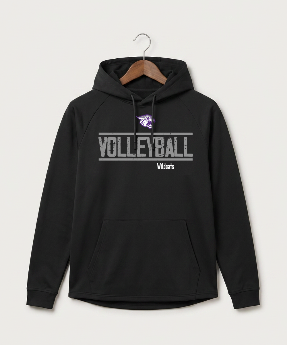 Goodhue High School Volleyball (Girls) - Black Hoodie - Full Front