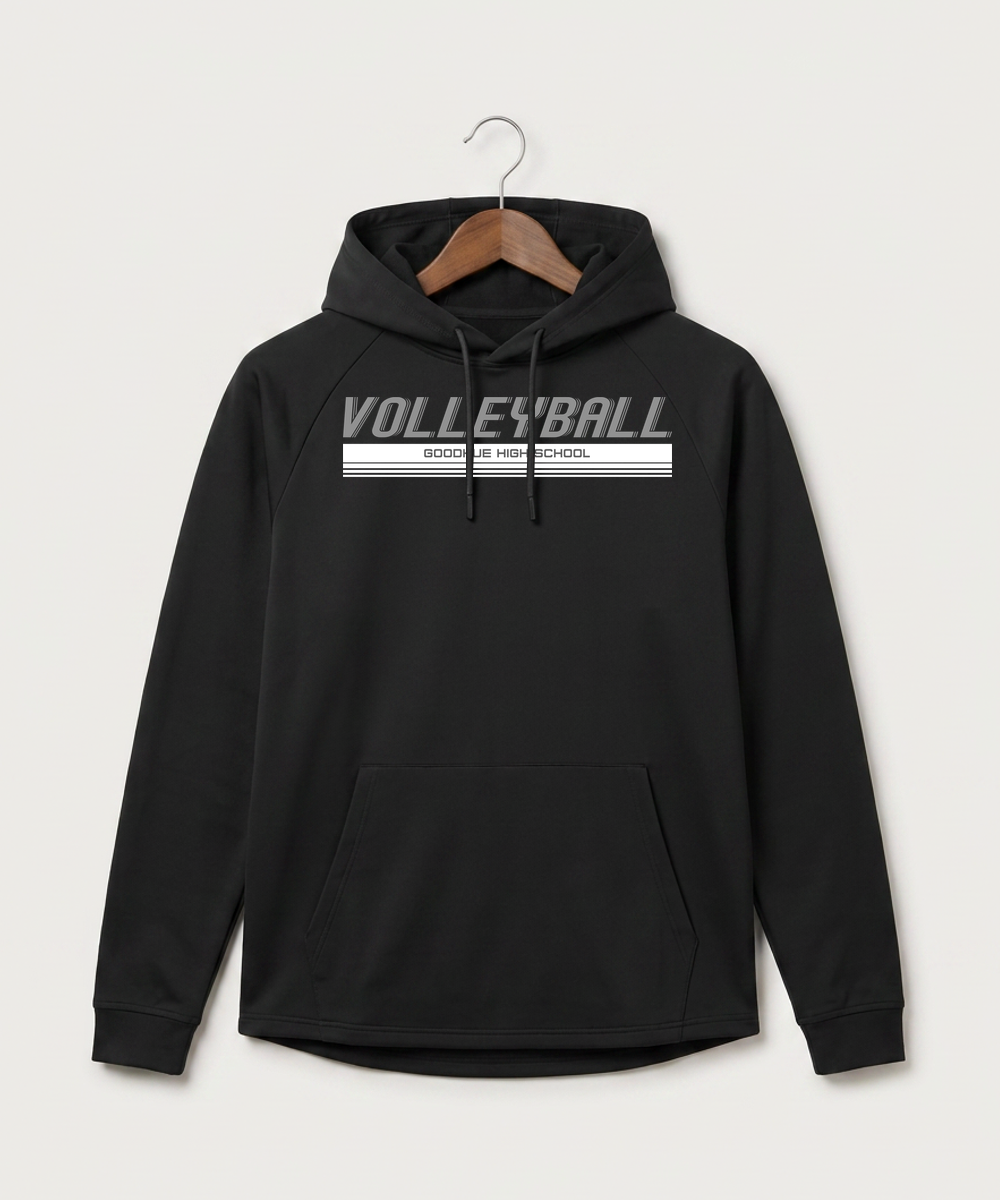 Goodhue High School Volleyball (Girls) - Black Hoodie - Full Front