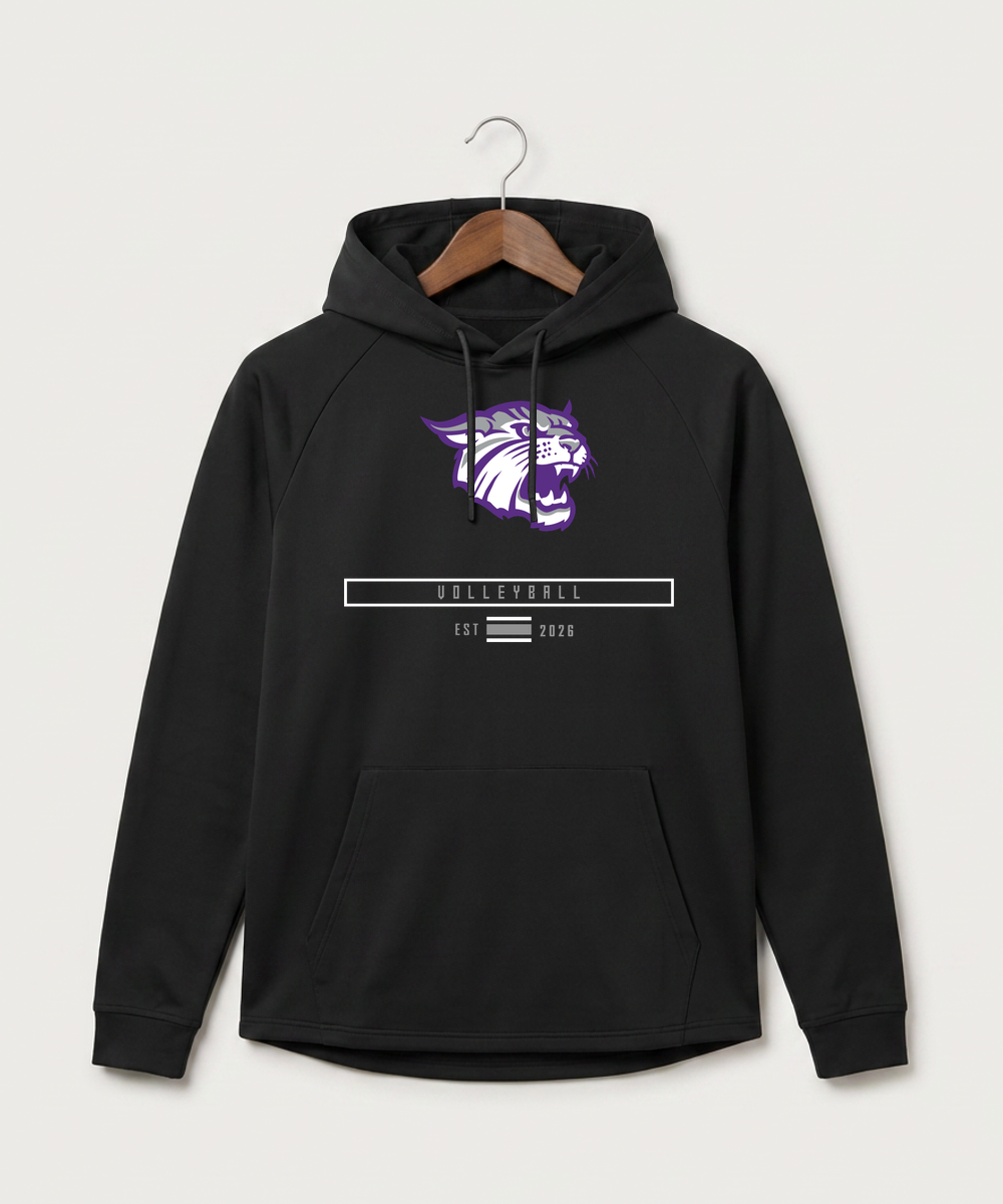 Goodhue High School Volleyball (Girls) - Black Hoodie - Full Front