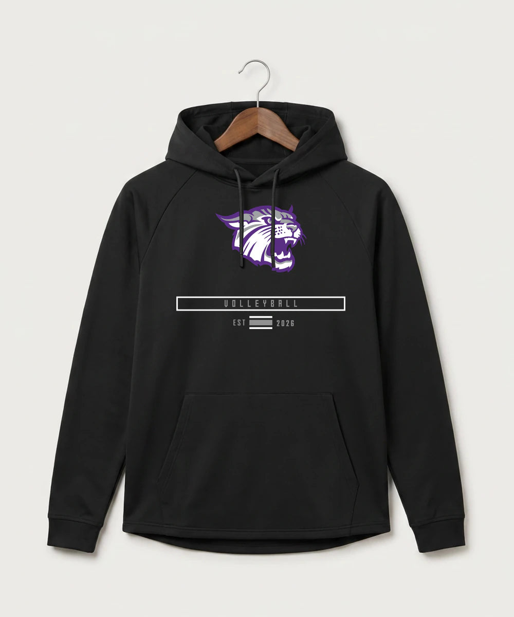 Goodhue High School Volleyball (Girls) - Black Hoodie - Full Front