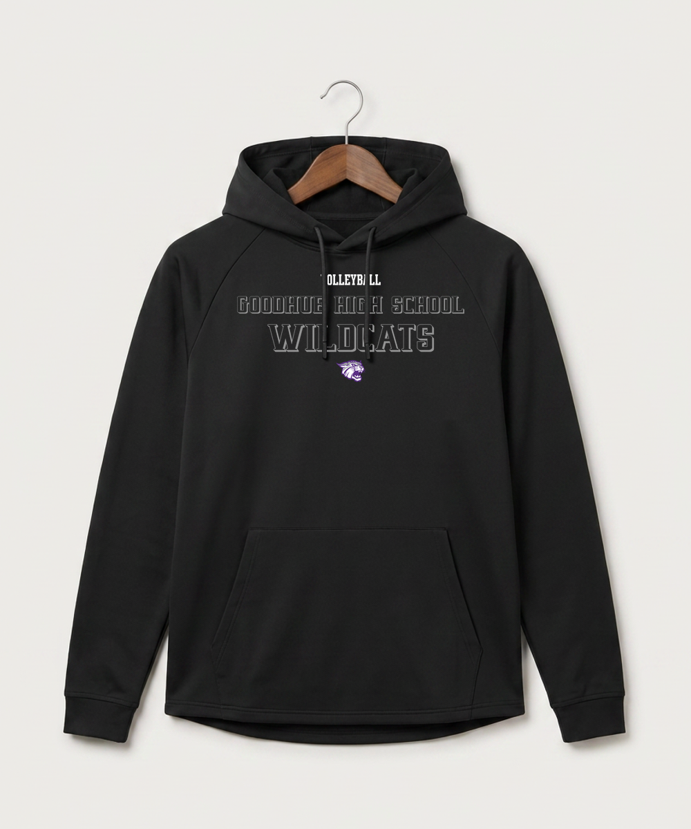 Goodhue High School Volleyball (Girls) - Black Hoodie - Full Front