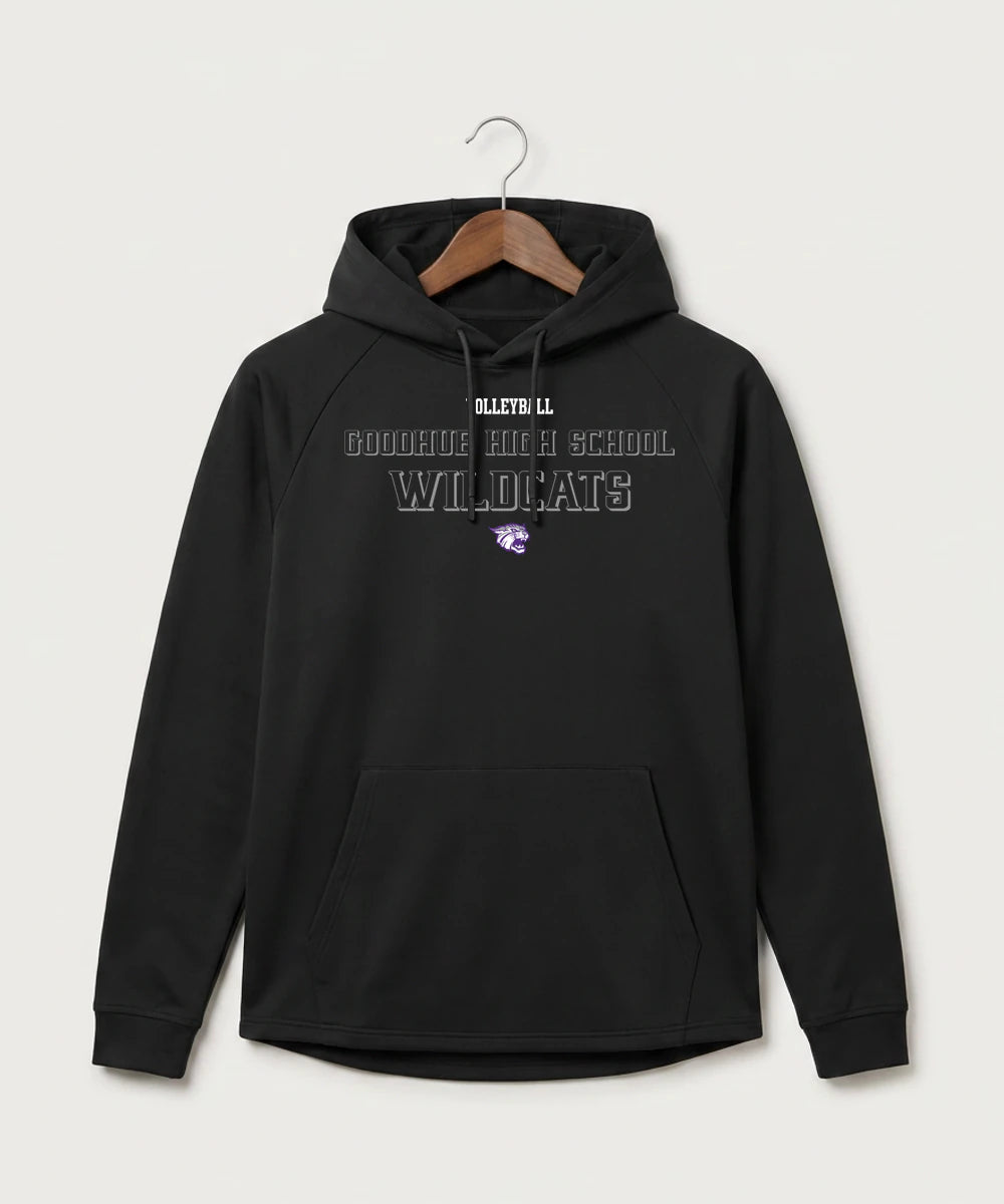 Goodhue High School Volleyball (Girls) - Black Hoodie - Full Front
