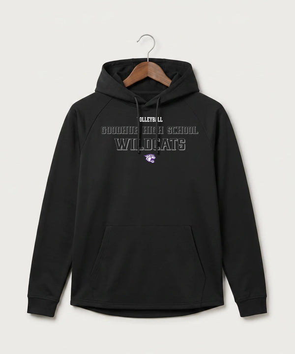 Goodhue High School Volleyball (Girls) - Black Hoodie - Full Front