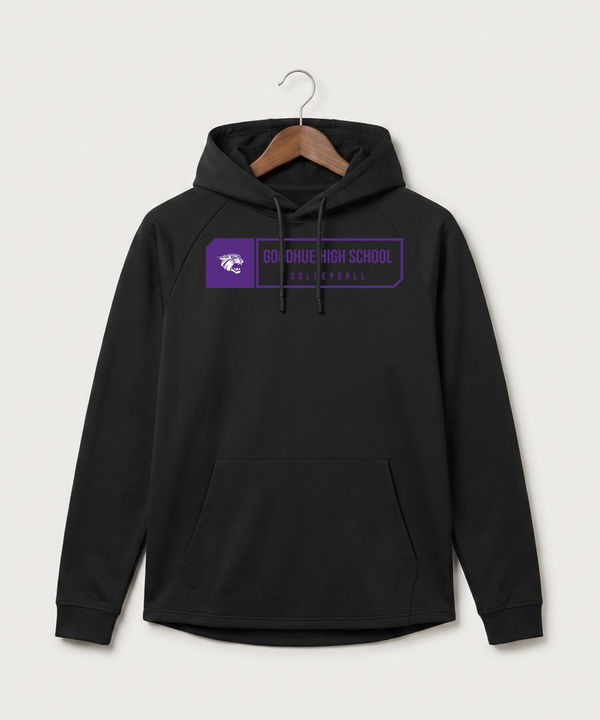 Goodhue High School Volleyball (Girls) - Black Hoodie - Full Front