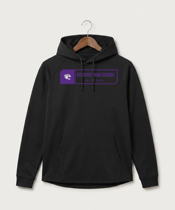 Goodhue High School Volleyball (Girls) - Black Hoodie - Full Front
