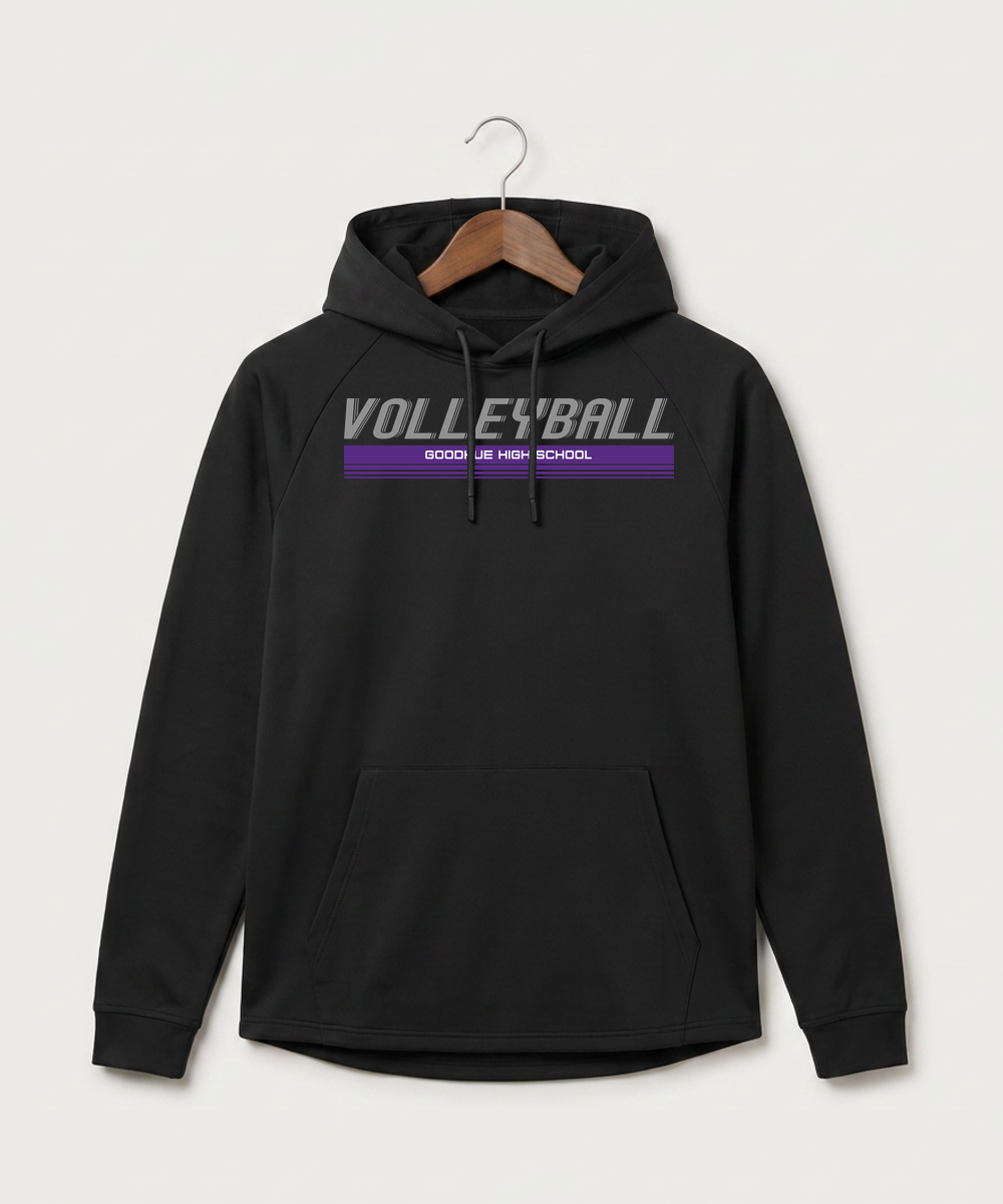 Goodhue High School Volleyball (Girls) - Black Hoodie - Full Front