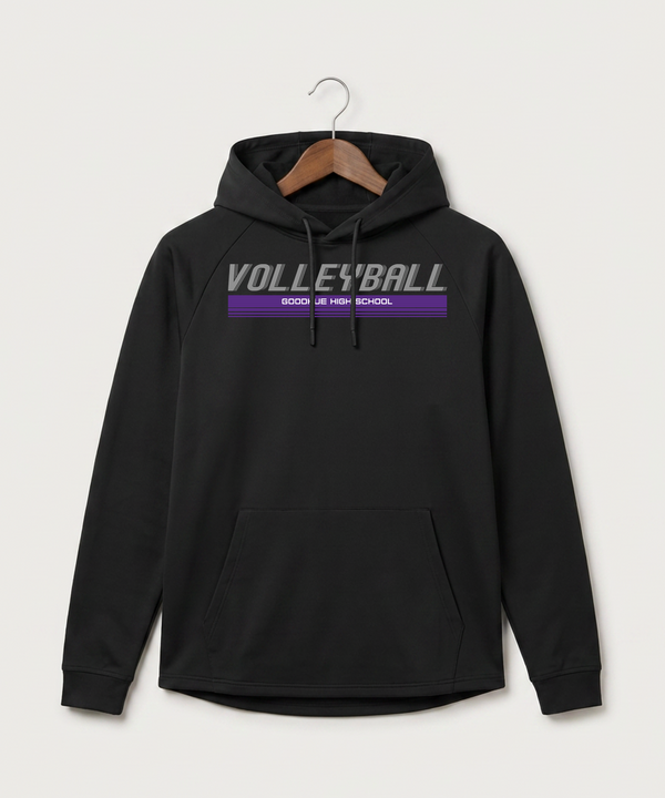 Goodhue High School Volleyball (Girls) - Black Hoodie - Full Front