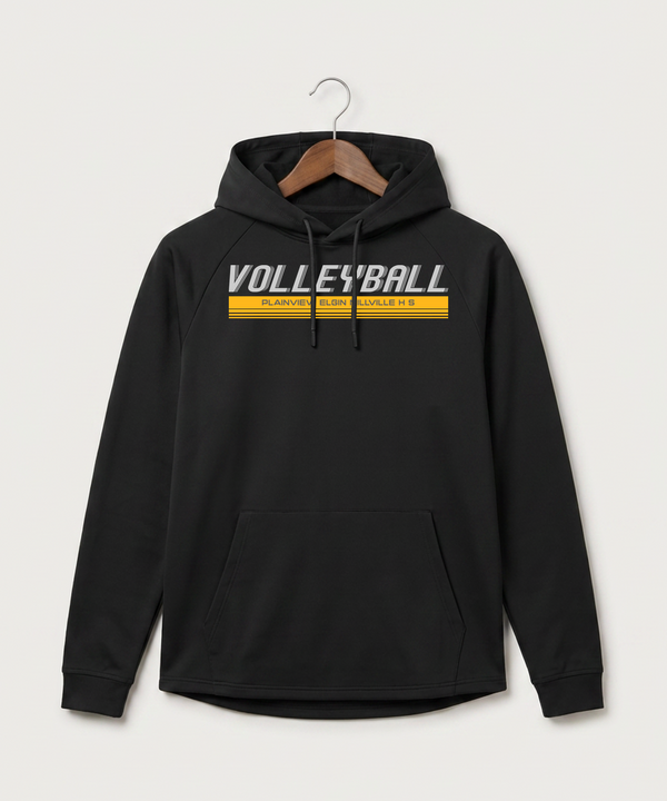 Plainview Elgin Millville H S Volleyball (Girls) - Black Hoodie - Full Front