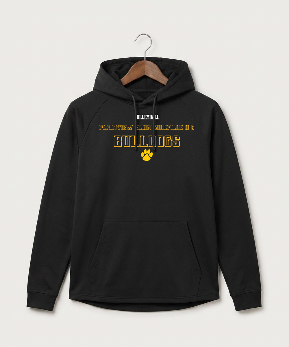 Plainview Elgin Millville H S Volleyball (Girls) - Black Hoodie - Full Front