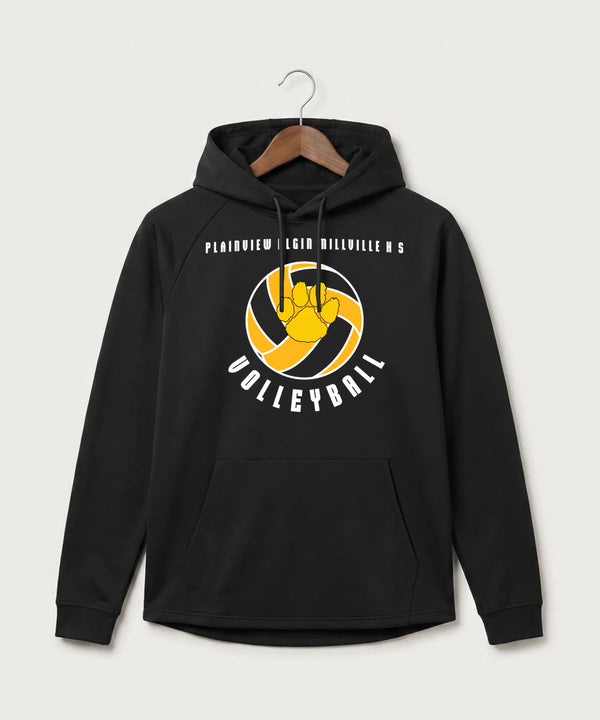 Plainview Elgin Millville H S Volleyball (Girls) - Black Hoodie - Full Front