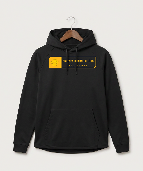 Plainview Elgin Millville H S Volleyball (Girls) - Black Hoodie - Full Front