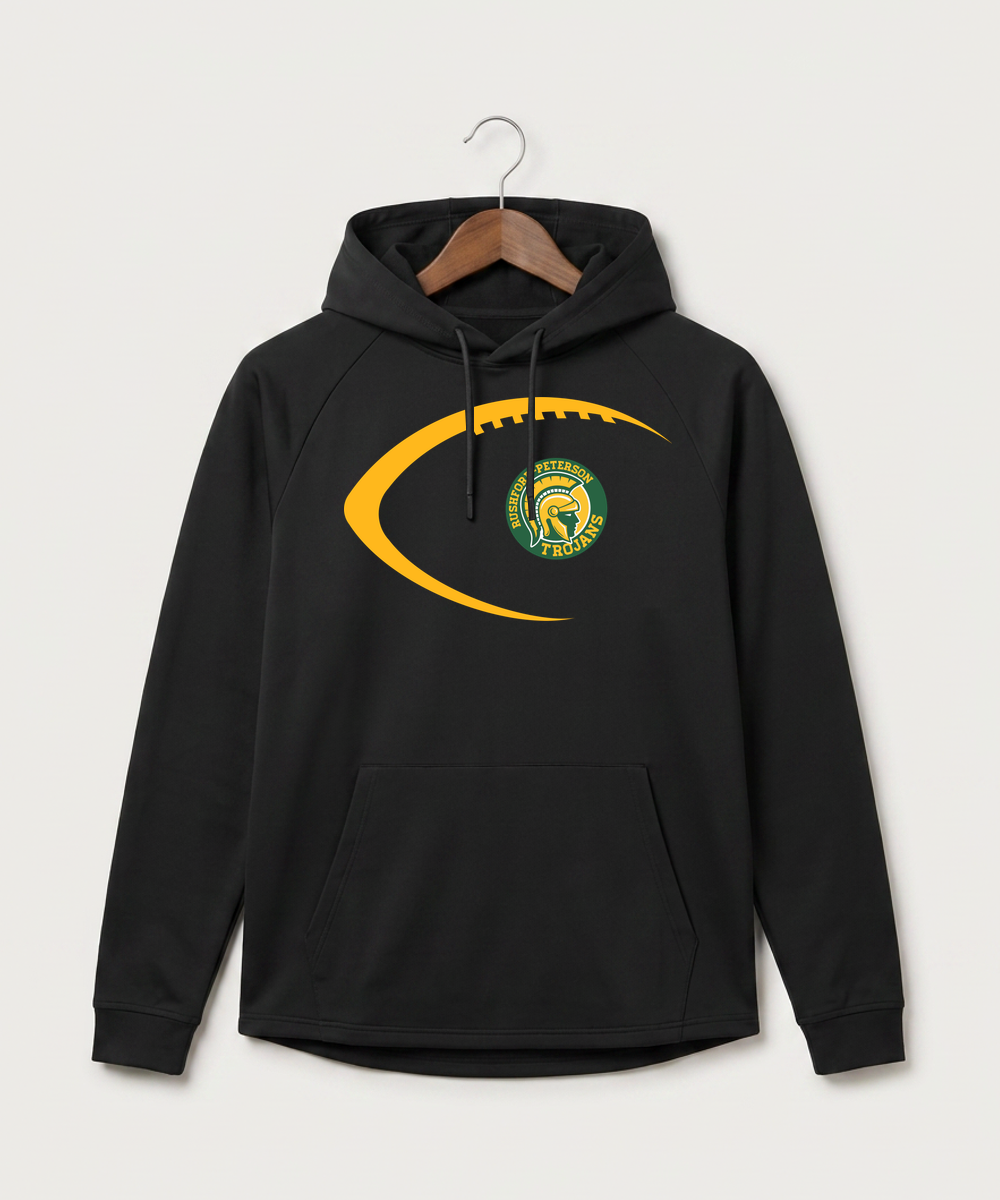 Rushford Peterson High School Football (Boys) - Black Hoodie - Full Front