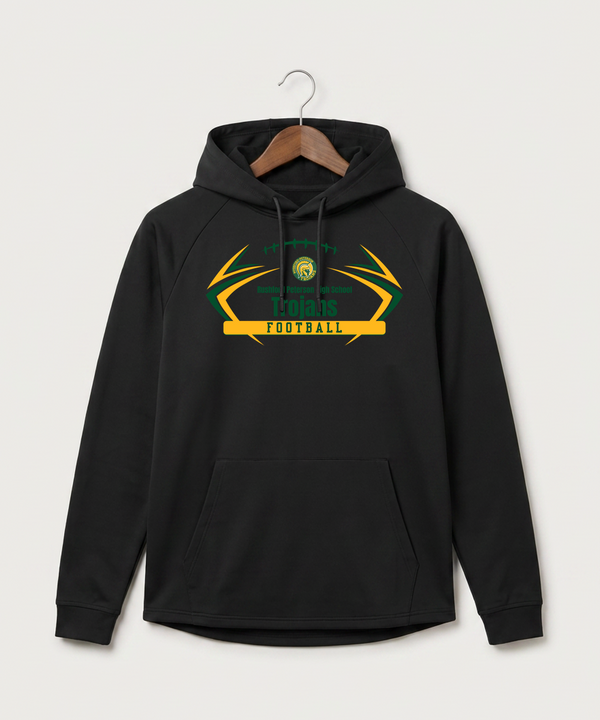Rushford Peterson High School Football (Boys) - Black Hoodie - Full Front