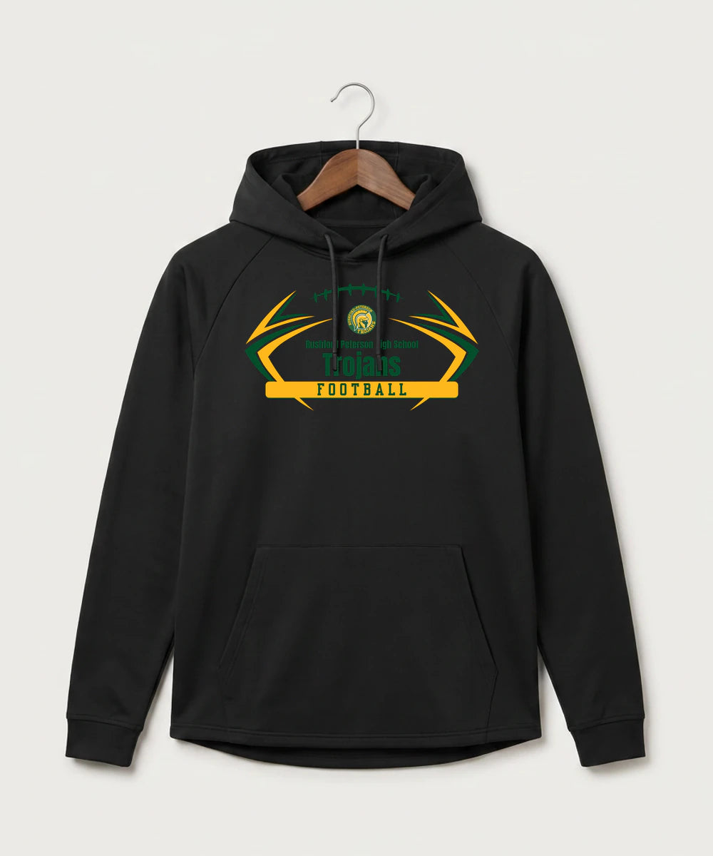 Rushford Peterson High School Football (Boys) - Black Hoodie - Full Front