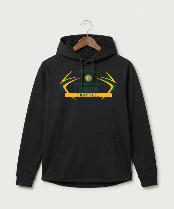 Rushford Peterson High School Football (Boys) - Black Hoodie - Full Front