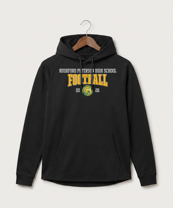 Rushford Peterson High School Football (Boys) - Black Hoodie - Full Front