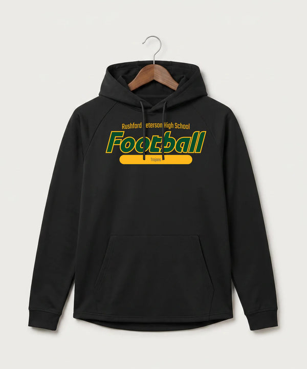Rushford Peterson High School Football (Boys) - Black Hoodie - Full Front