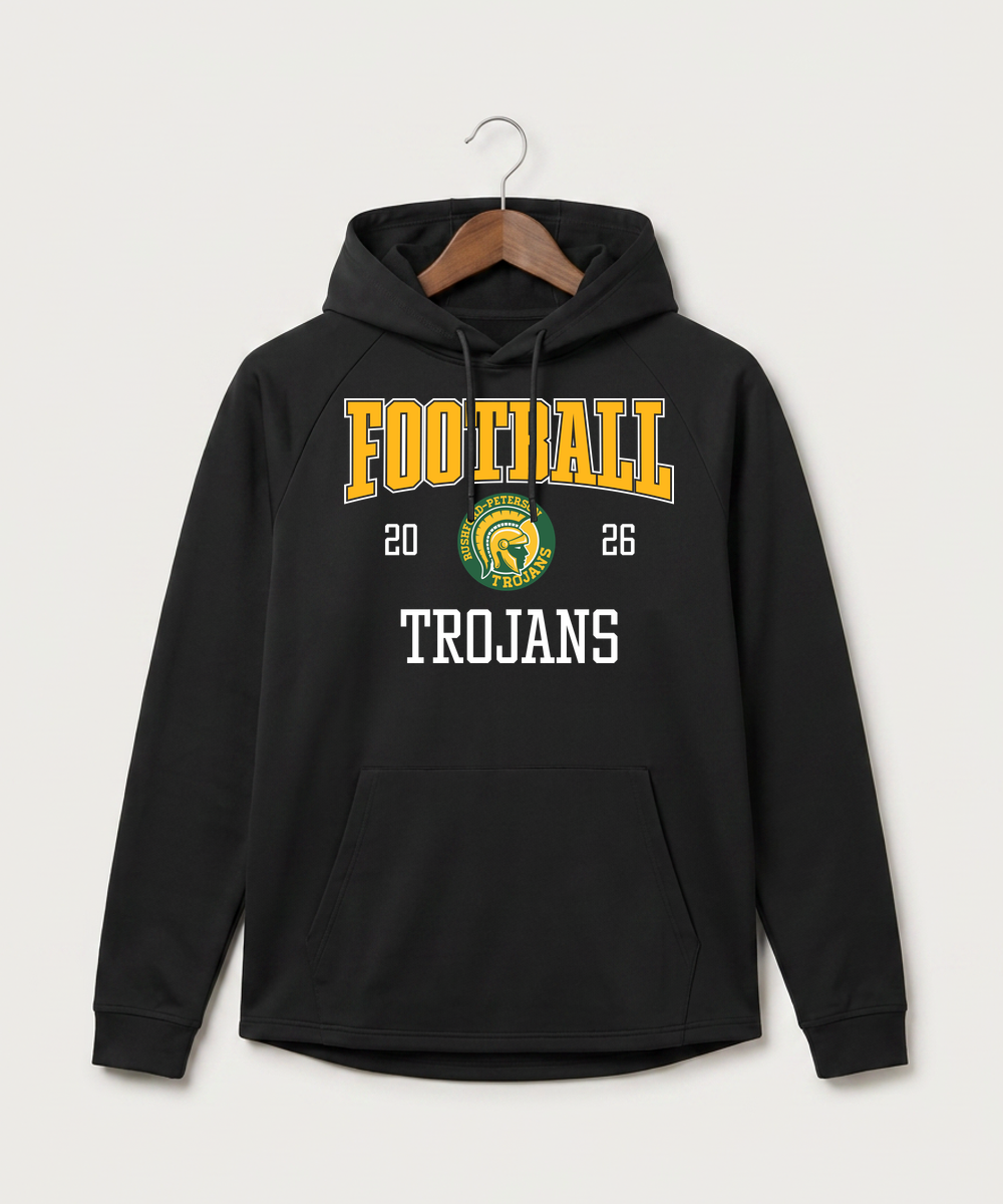 Rushford Peterson High School Football (Boys) - Black Hoodie - Full Front