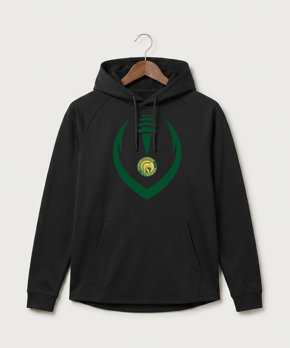 Rushford Peterson High School Football (Boys) - Black Hoodie - Full Front