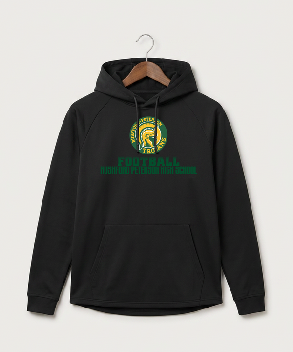 Rushford Peterson High School Football (Boys) - Black Hoodie - Full Front