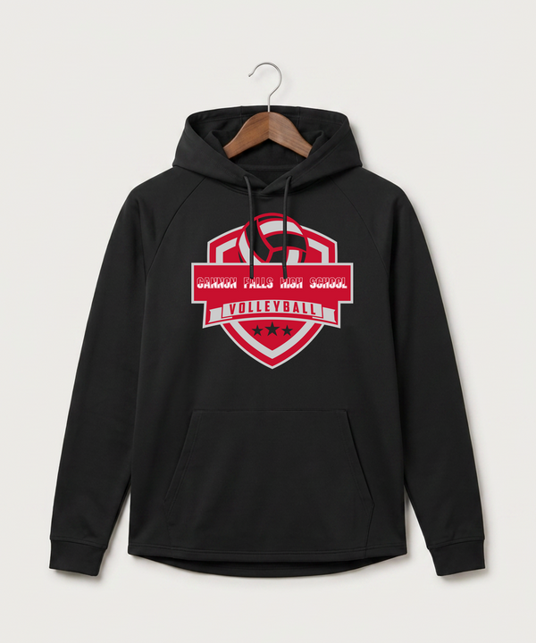 Cannon Falls High School Volleyball (Girls) - Black Hoodie - Full Front