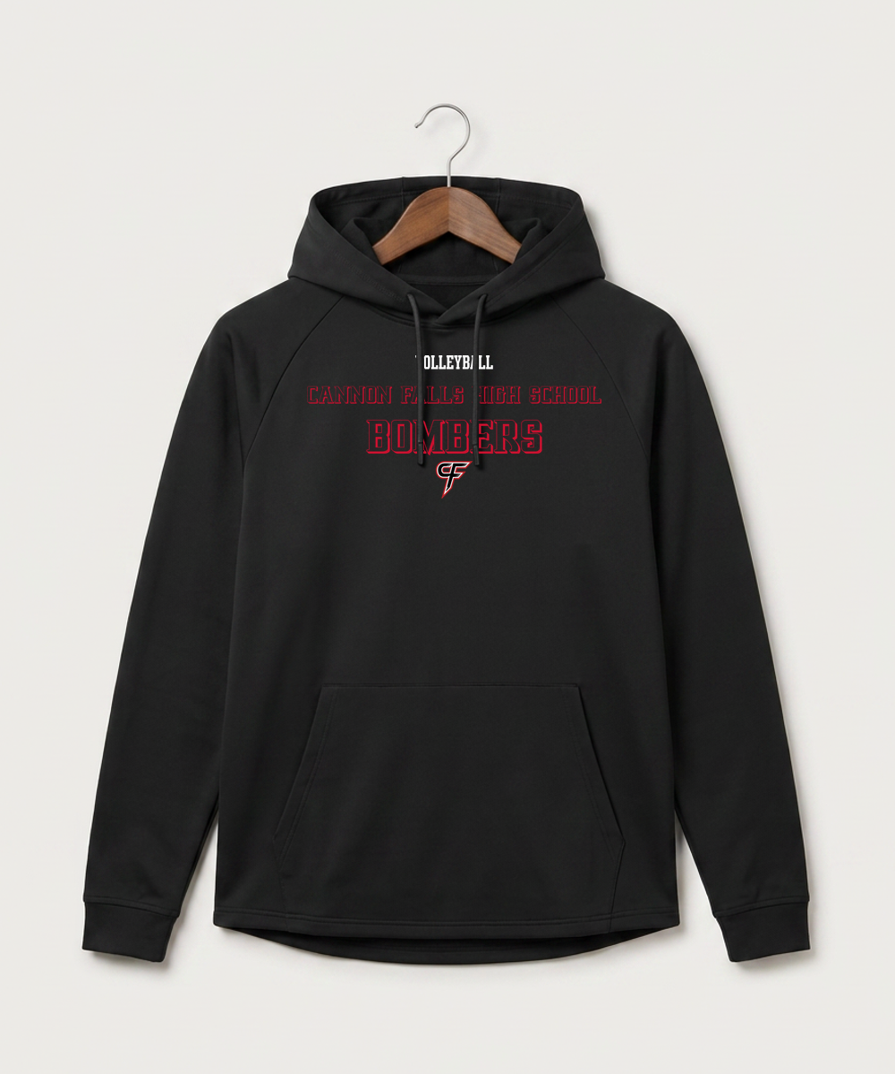 Cannon Falls High School Volleyball (Girls) - Black Hoodie - Full Front