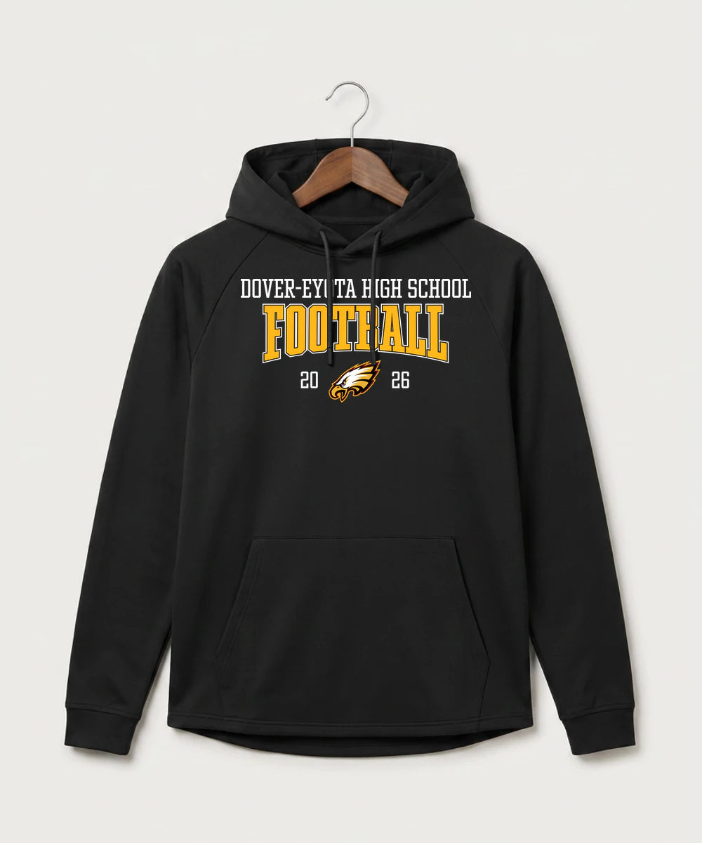 Dover-Eyota High School Football (Boys) - Black Hoodie - Full Front