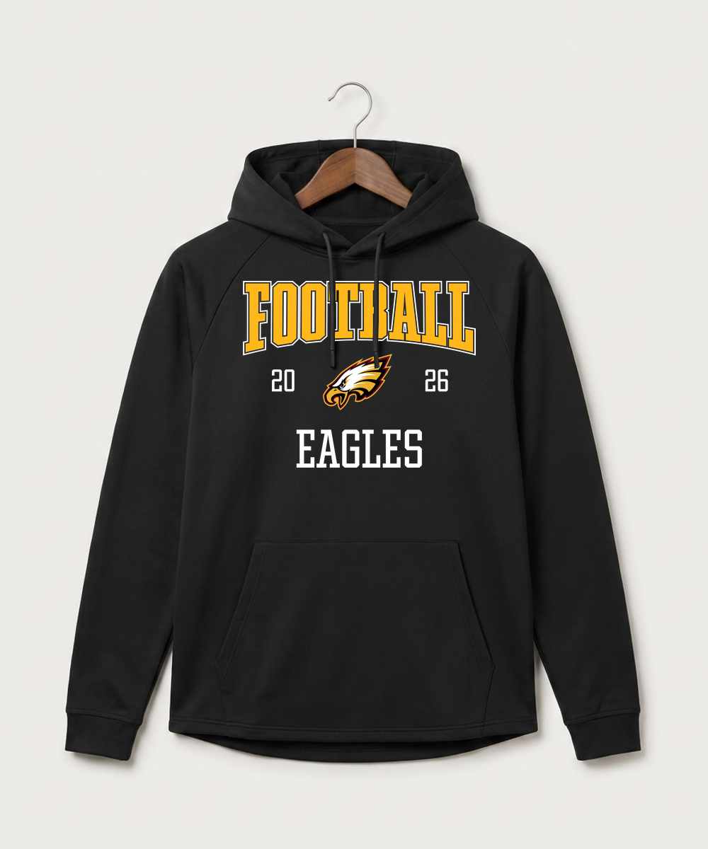 Dover-Eyota High School Football (Boys) - Black Hoodie - Full Front