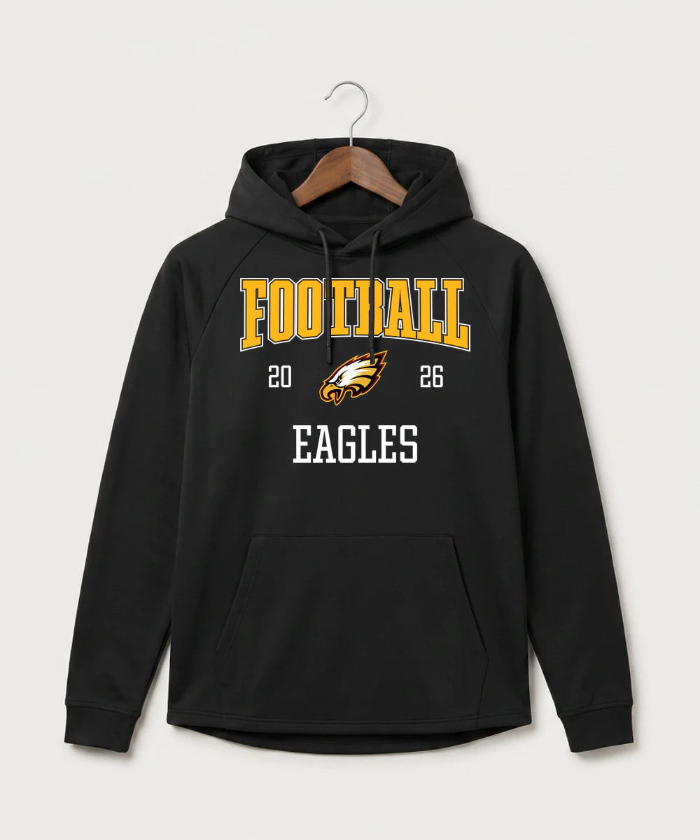Dover-Eyota High School Football (Boys) - Black Hoodie - Full Front
