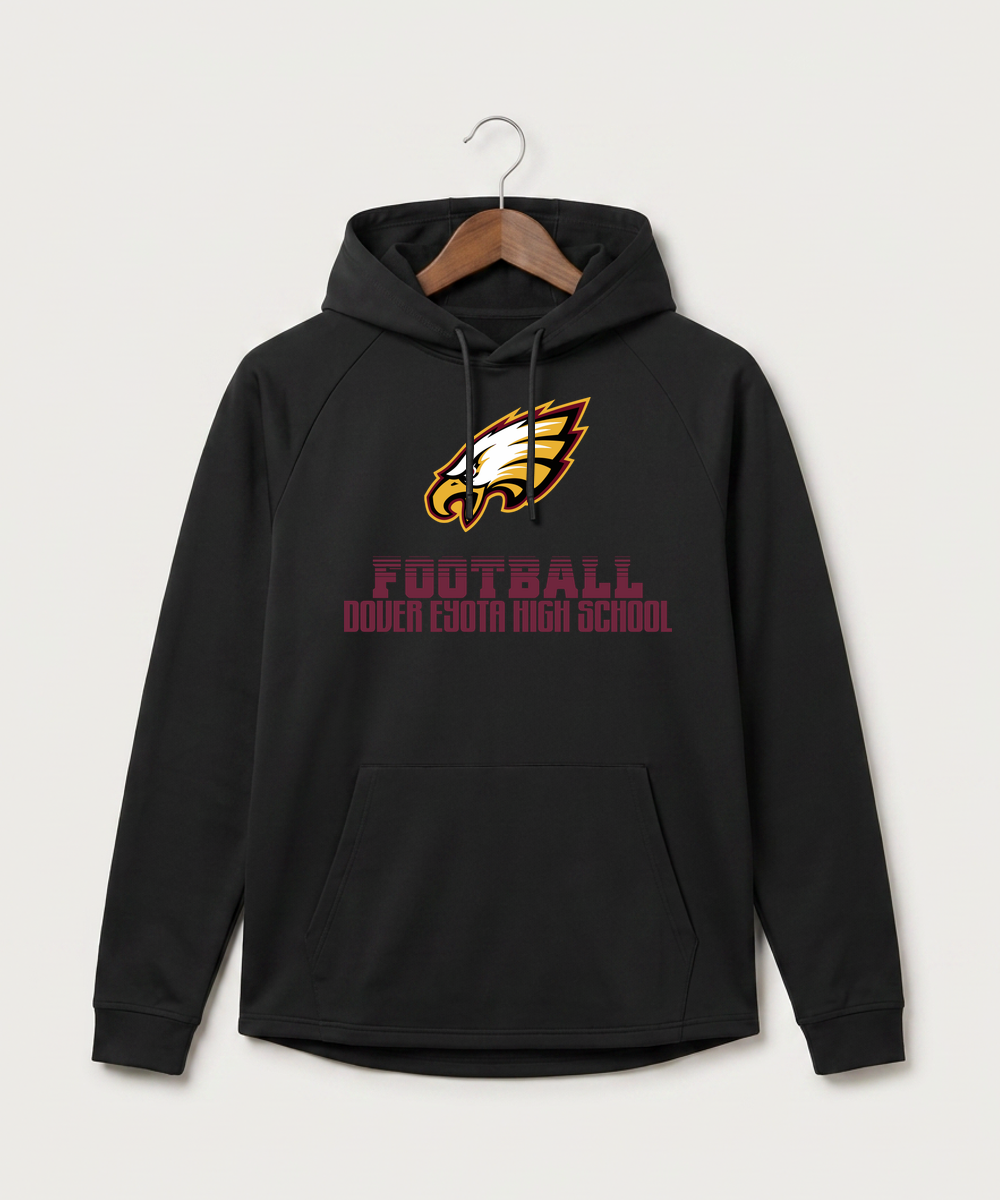Dover-Eyota High School Football (Boys) - Black Hoodie - Full Front