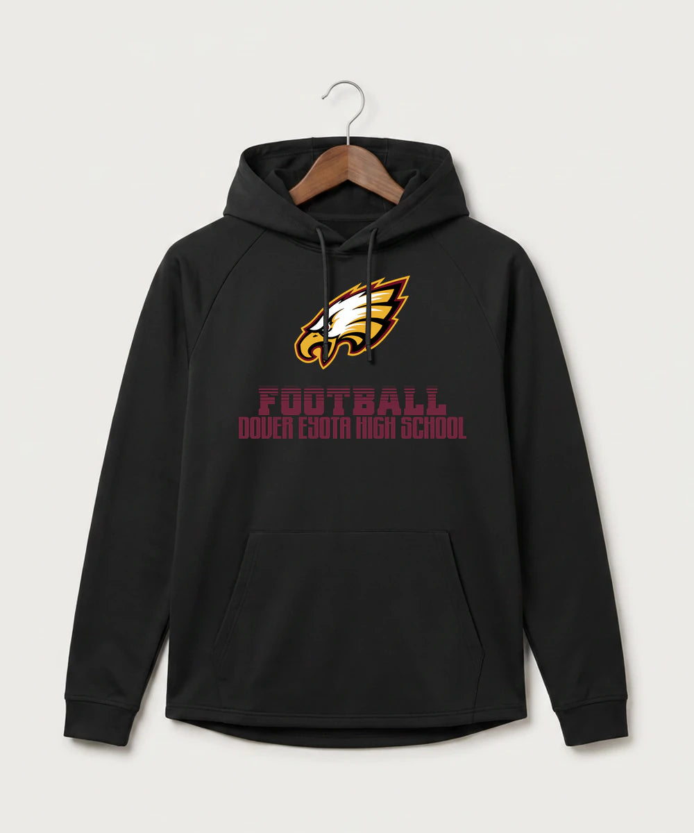 Dover-Eyota High School Football (Boys) - Black Hoodie - Full Front