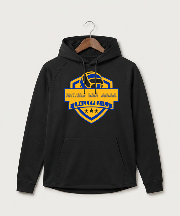 Hayfield High School Volleyball (Girls) - Black Hoodie - Full Front