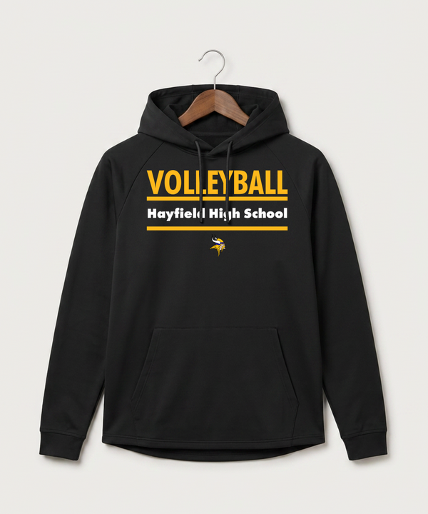 Hayfield High School Volleyball (Girls) - Black Hoodie - Full Front