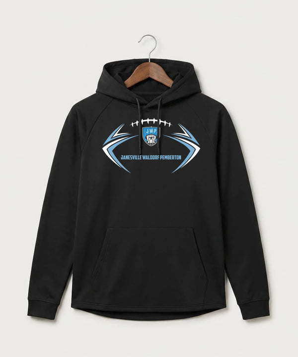 Janesville Waldorf Pemberton Football (Boys) - Black Hoodie - Full Front