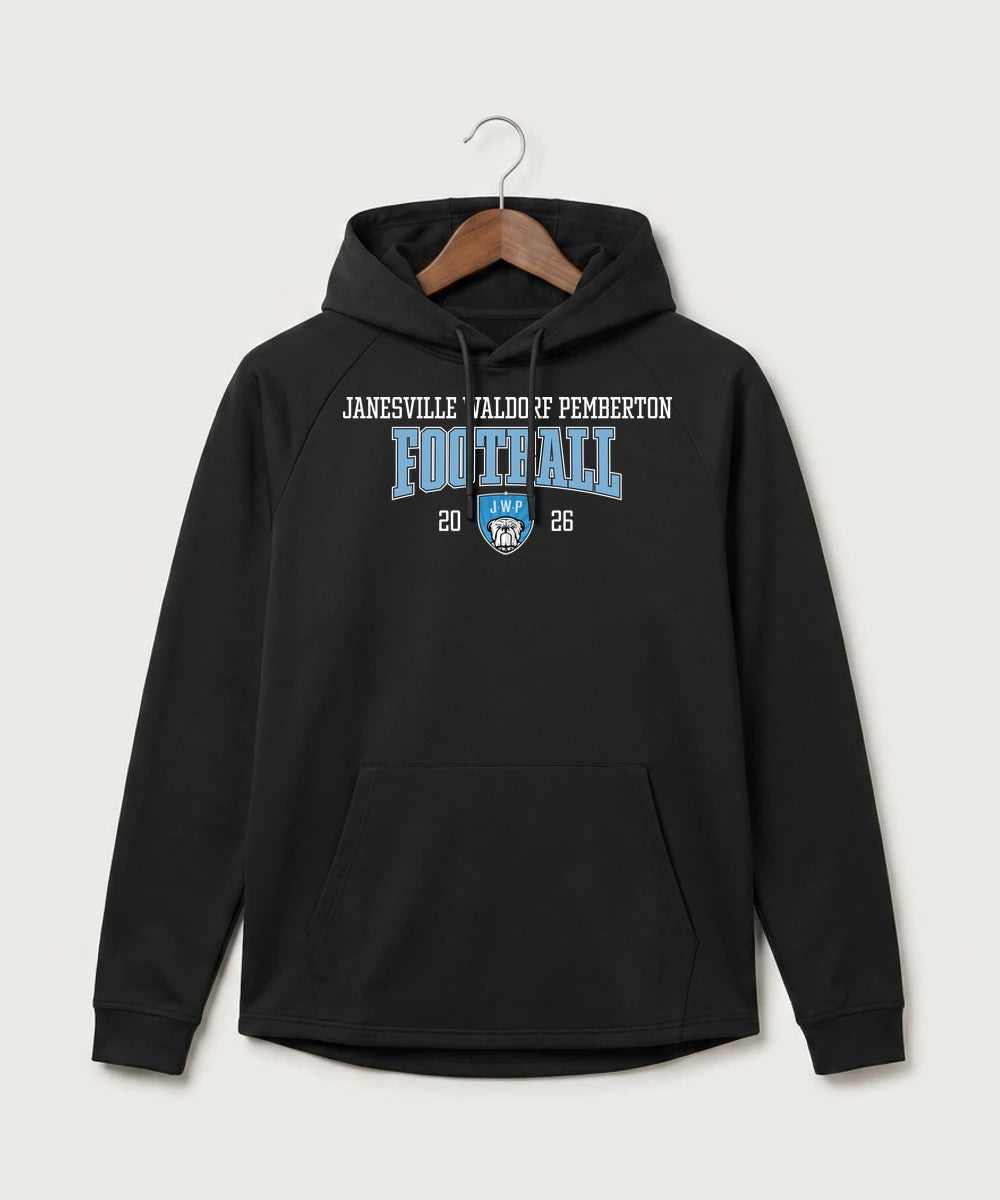 Janesville Waldorf Pemberton Football (Boys) - Black Hoodie - Full Front