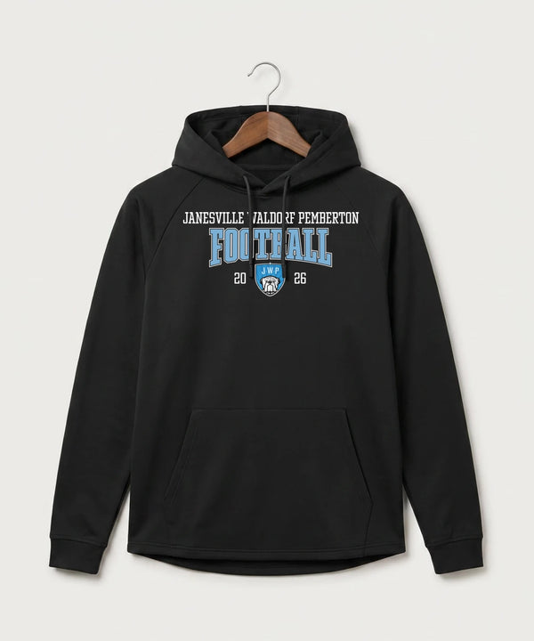 Janesville Waldorf Pemberton Football (Boys) - Black Hoodie - Full Front