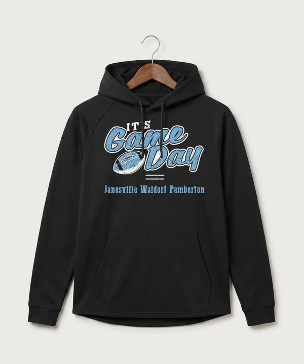 Janesville Waldorf Pemberton Football (Boys) - Black Hoodie - Full Front