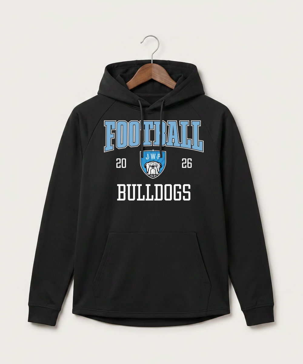 Janesville Waldorf Pemberton Football (Boys) - Black Hoodie - Full Front
