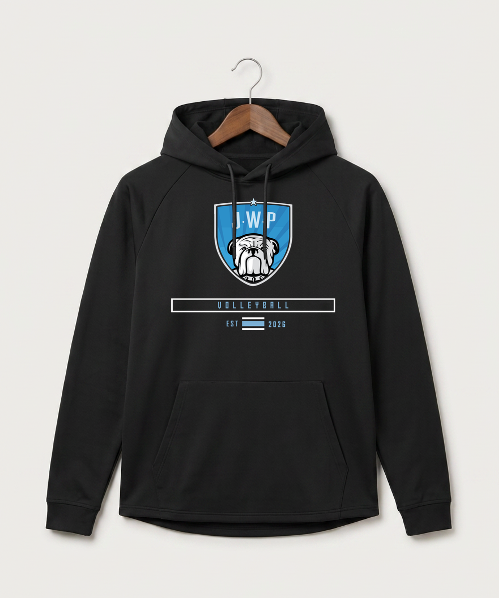 Janesville Waldorf Pemberton Volleyball (Girls) - Black Hoodie - Full Front