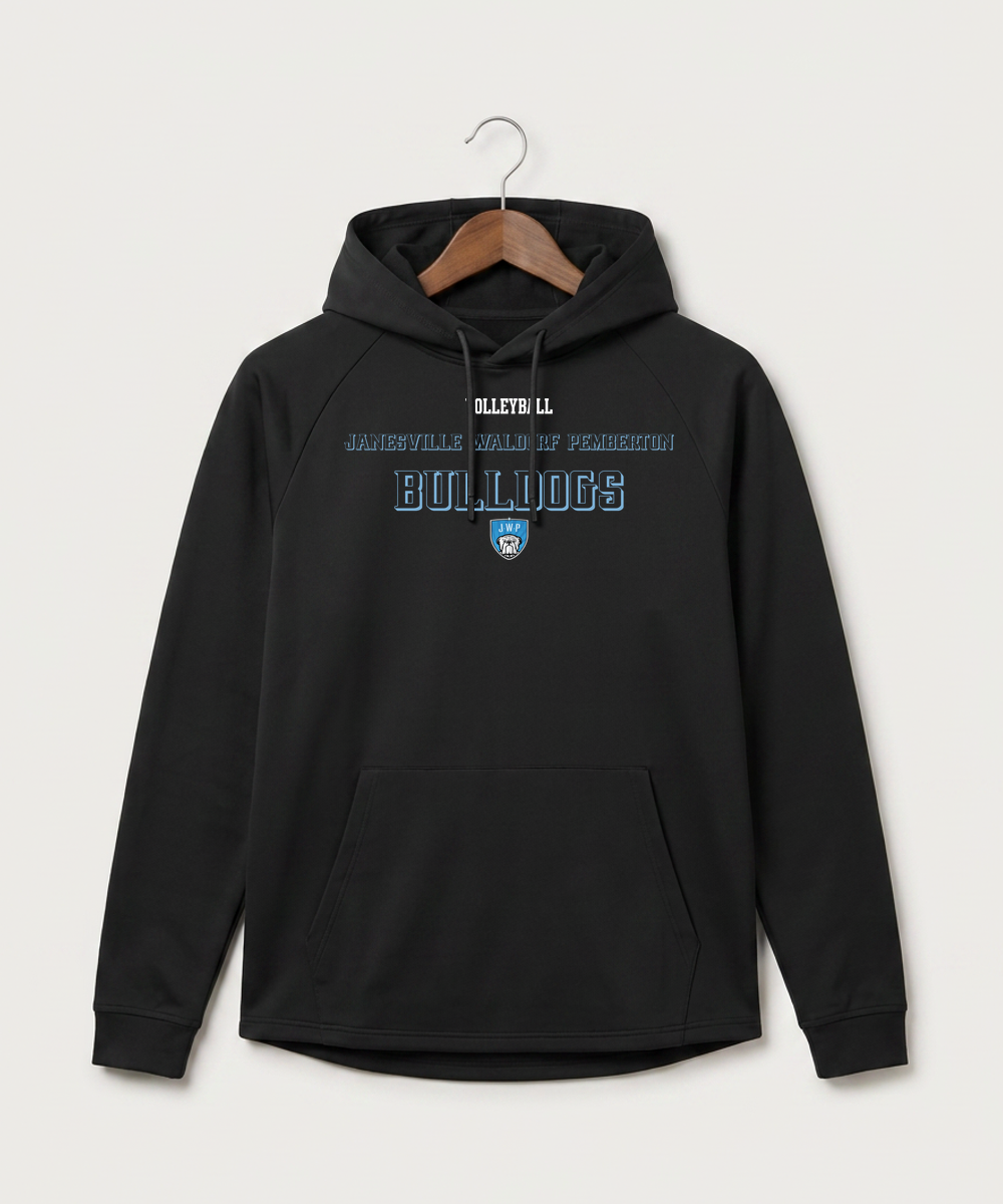 Janesville Waldorf Pemberton Volleyball (Girls) - Black Hoodie - Full Front