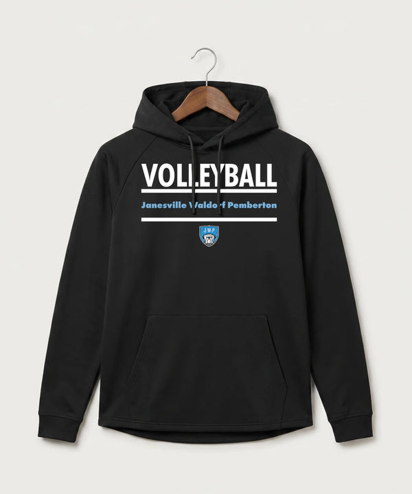 Janesville Waldorf Pemberton Volleyball (Girls) - Black Hoodie - Full Front