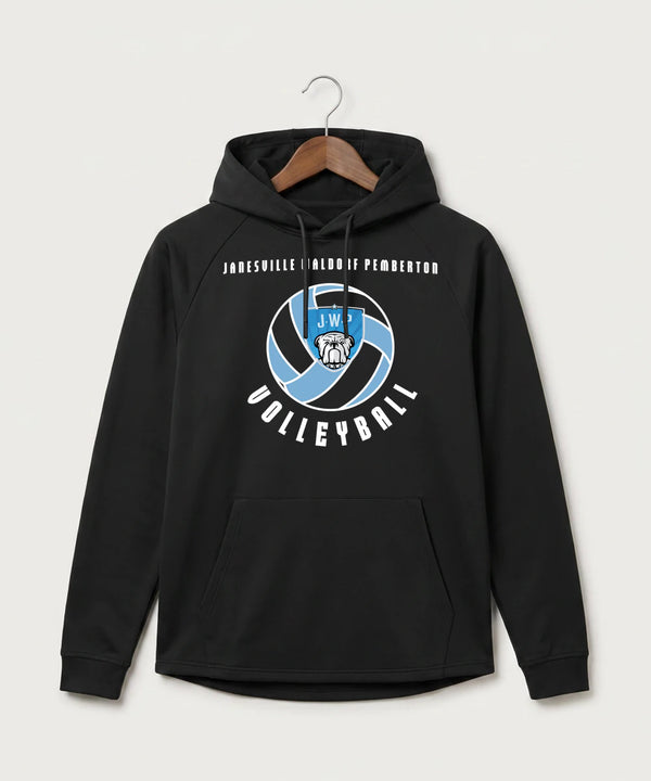 Janesville Waldorf Pemberton Volleyball (Girls) - Black Hoodie - Full Front