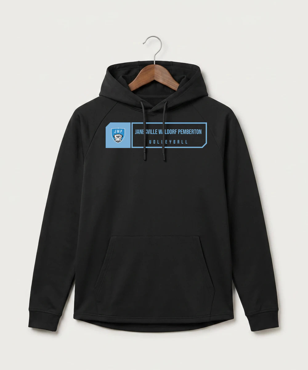 Janesville Waldorf Pemberton Volleyball (Girls) - Black Hoodie - Full Front