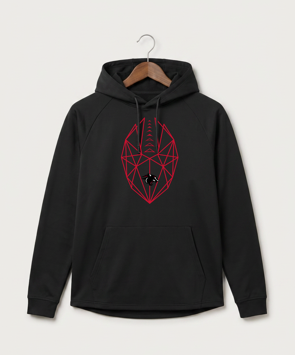 Nrheg Panthers High School Football (Boys) - Black Hoodie - Full Front